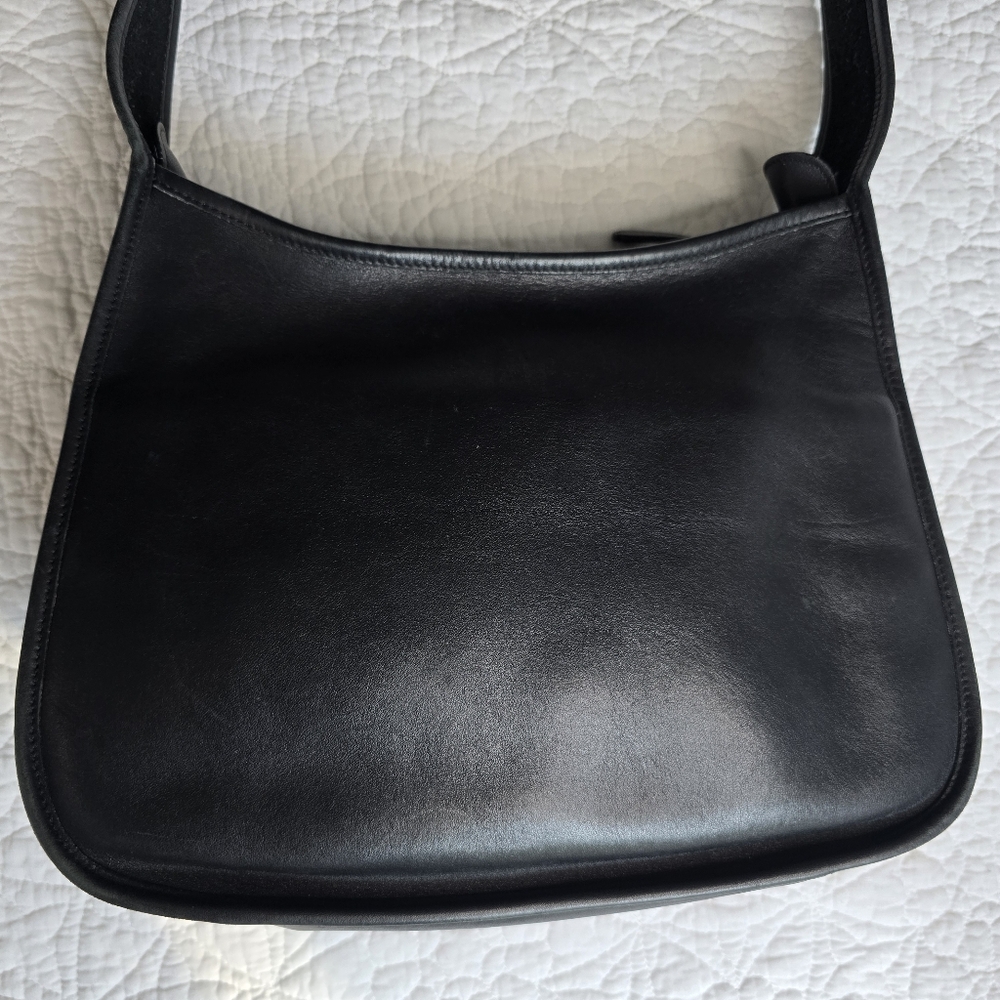Coach Vintage Taft 9980 Black Leather Turnlock Crossbody Shoulder Bag - Picture 7 of 16